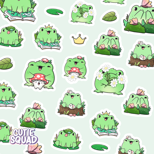 CutieSquad Stickervel - Garden Frogs
