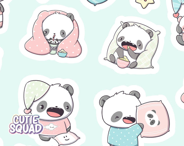 CutieSquad Stickervel - Panda Sleepover