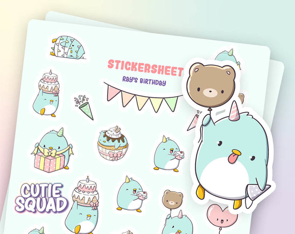 CutieSquad Stickervel - Ray's Birthday