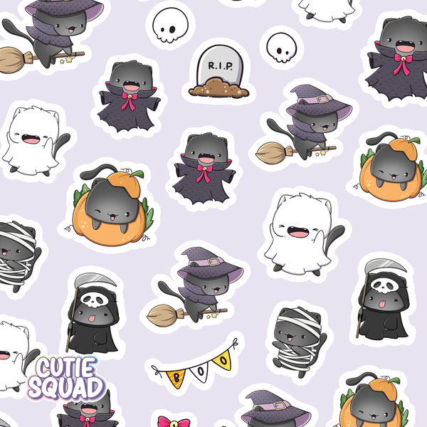 CutieSquad Stickervel - Spooky Cats II