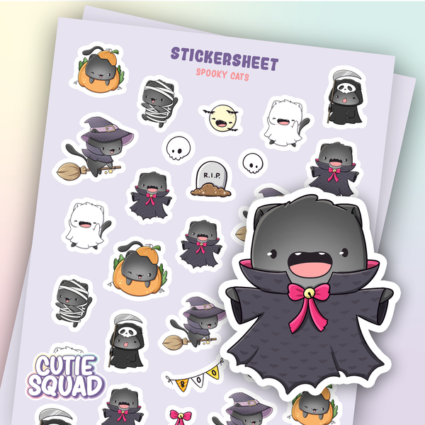 CutieSquad Stickervel - Spooky Cats II
