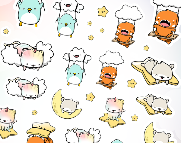 CutieSquad Stickervel - Starry Night