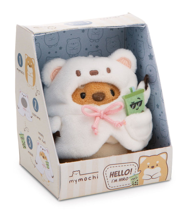 Mymochi Hond Hiro Knuffeltje Met Ijsbeerpak En Bubble Tea - 8 Cm