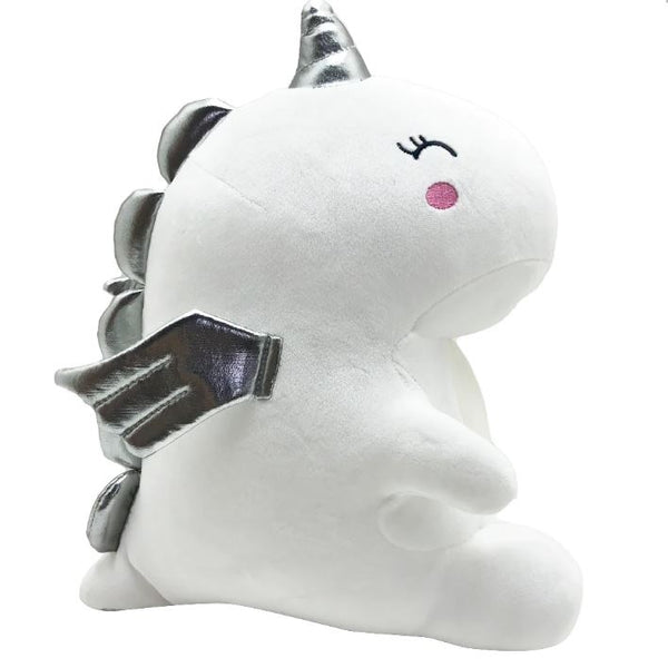 Kenji Angel dino knuffel - 30 cm - wit