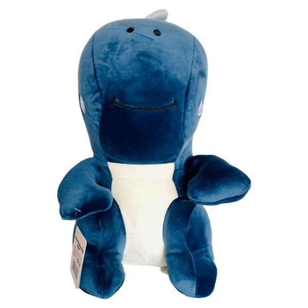 Kenji Blocky Dino Knuffel - 35 Cm - Blauw