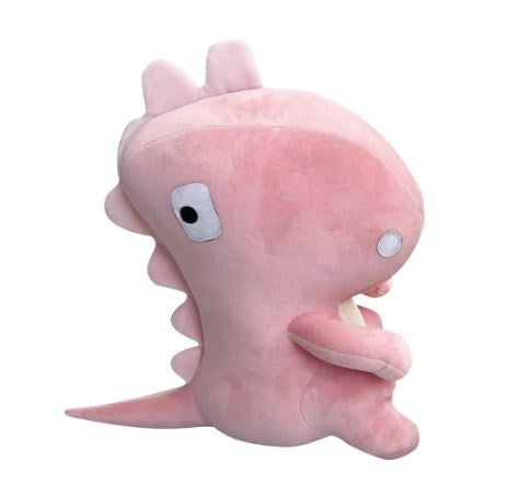 Kenji Blocky Dino Knuffel - 35 Cm - Roze