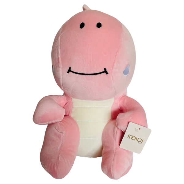 Kenji Blocky Dino Knuffel - 35 Cm - Roze
