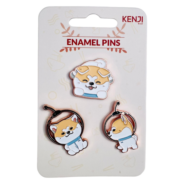 Kenji Driedelige Set Pins - Space Shiba