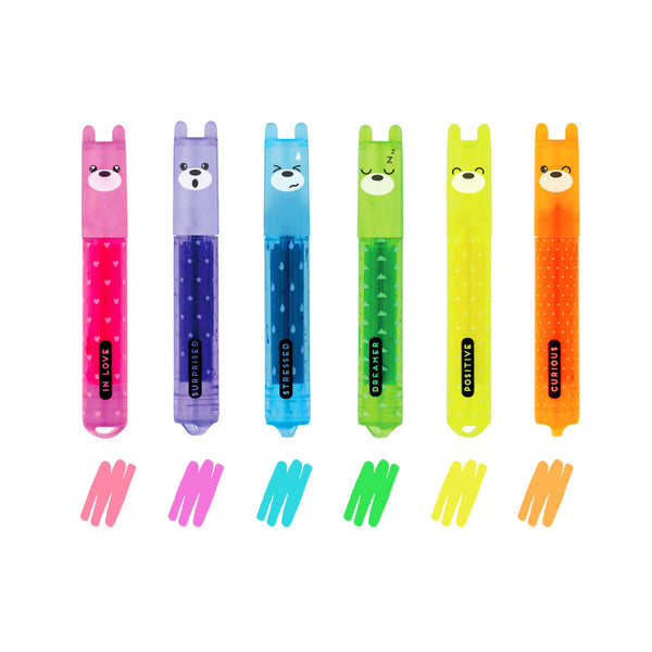 Legami Set Mini Highlighters - Teddy's Mood