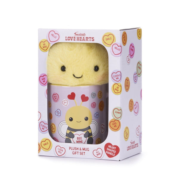 Love Hearts Cadeauset Bij - Bee Mine - Mok En Knuffel