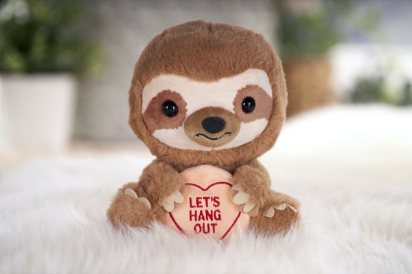 Love Hearts Luiaard Knuffel - Let's Hang Out - 18 Cm