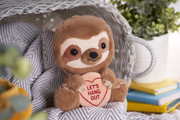 Love Hearts Luiaard Knuffel - Let's Hang Out - 18 Cm