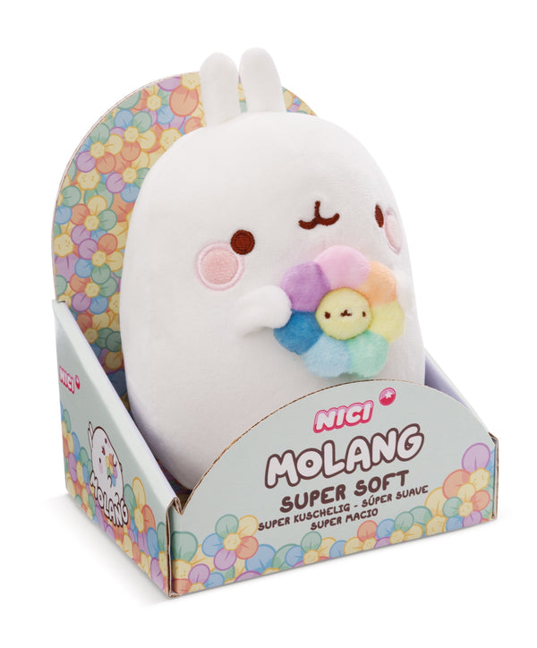 Molang Molang Knuffel Met Bloem - 24 Cm