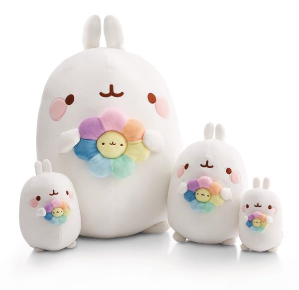 Molang Molang Knuffel Met Bloem - 24 Cm