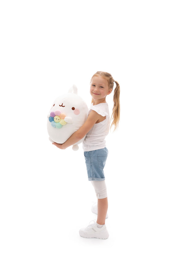 Molang Molang Knuffel Met Bloem - 48 Cm