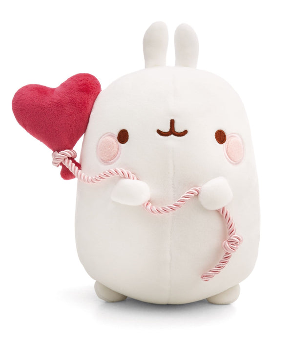 Molang Molang knuffel met hartjesballon - 24 cm