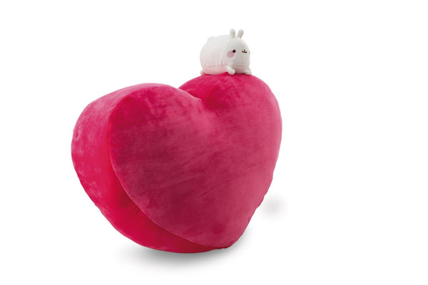 Molang Molang Kussen Hart - 42 X 27 Cm