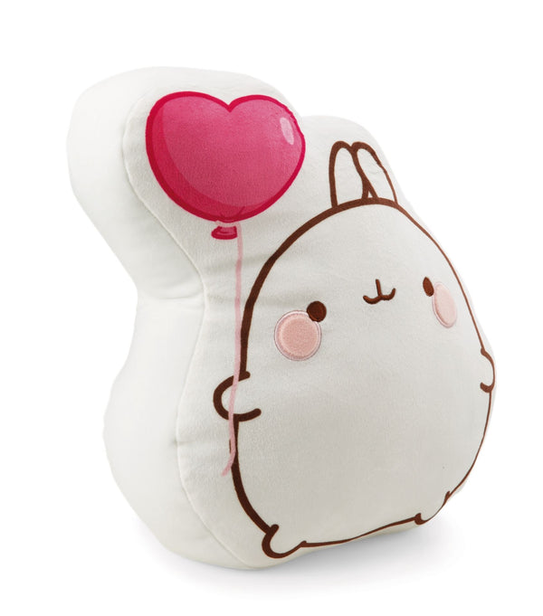 Molang Molang Kussen Met Hartjesballon - 35 Cm