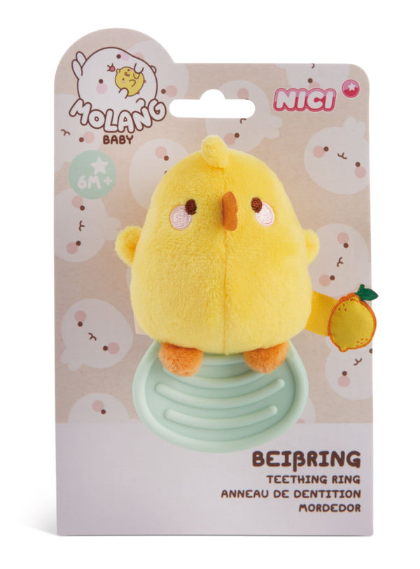 Molang Piu Piu Baby Knuffeltje Met Bijtring - 10 Cm
