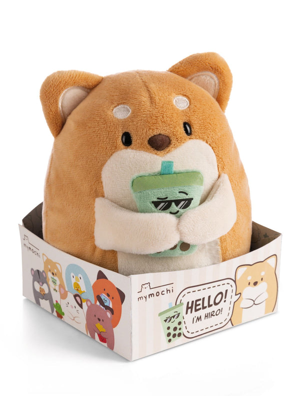 Mymochi Knuffel Hond Hiro Met Bubble Tea - 16 Cm