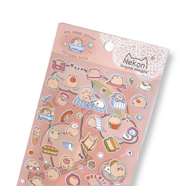 Nekoni Mini Stickers - Piggies