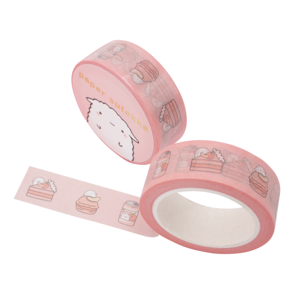 Paper Sutekka Washi Tape - Mochi Peach Desserts