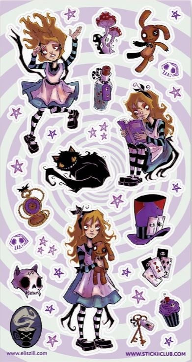 Stickii Stickervel - Alice in Stickerland