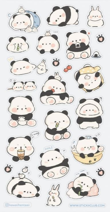 Stickii Stickervel - Panda and Bun Pals