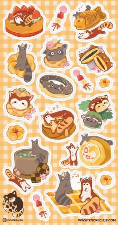 Stickii Stickervel - Panda Picnic Snacks