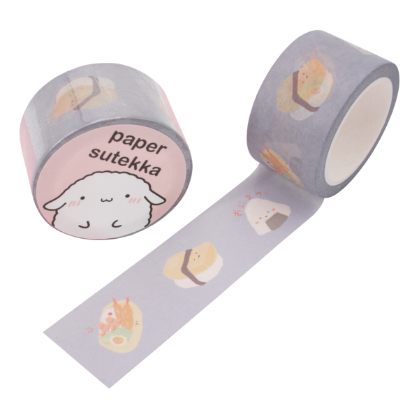 Paper Sutekka Washi Tape - Onigiri Tamago Bento Box 25 mm