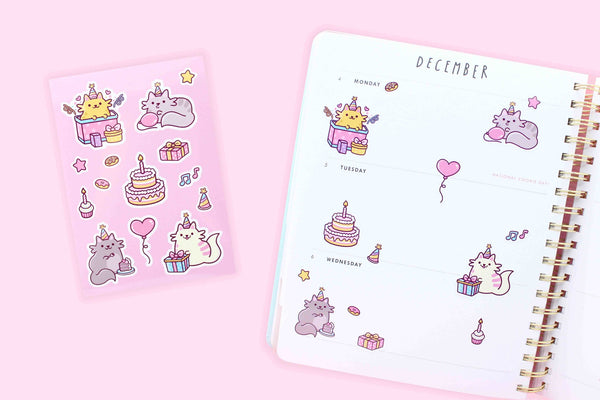 We Are Extinct Stickervel - Birthday Cats