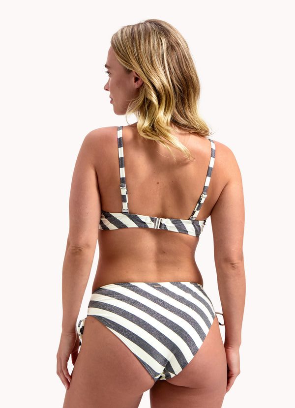 cyell Glitz high leg bikinibroekje met strikjes