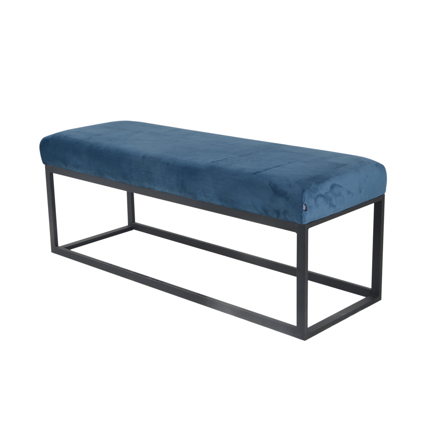 damiware Bankje velvet fluweel en Boucle 121cm Couchy – Velvet Blauw