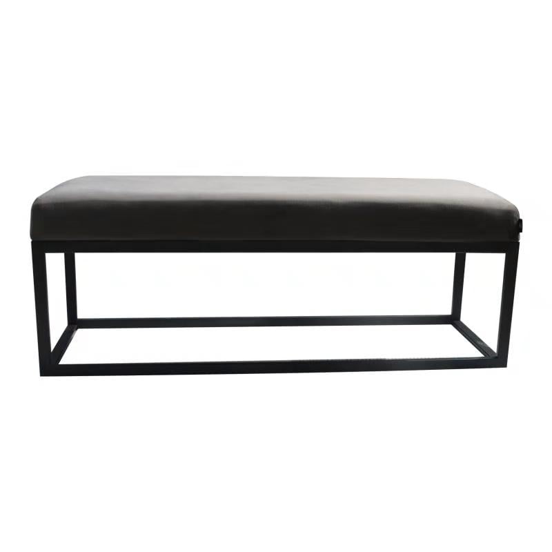 Damiware Bankje Velvet Fluweel En Boucle 121cm Couchy – Velvet Grijs