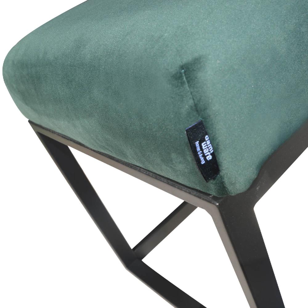 Damiware Bankje Velvet Fluweel En Boucle 121cm Couchy – Velvet Donkergroen