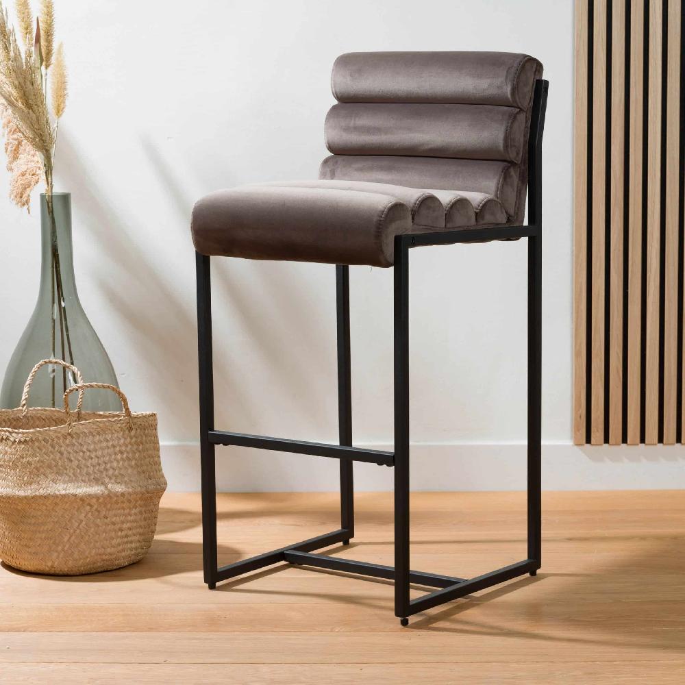 damiware Barkruk designkruk 65 cm Velvet Tony – Velvet Grijs damiware Barkruk designkruk 65 cm Velvet Tony – Velvet Grijs