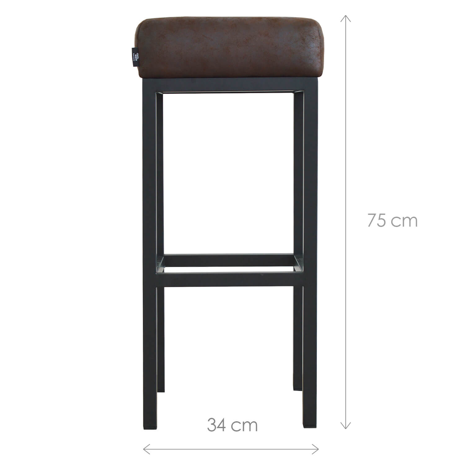 Damiware Barkruk Lederlook Kunstleer Bruce – Burgundy 75 CM