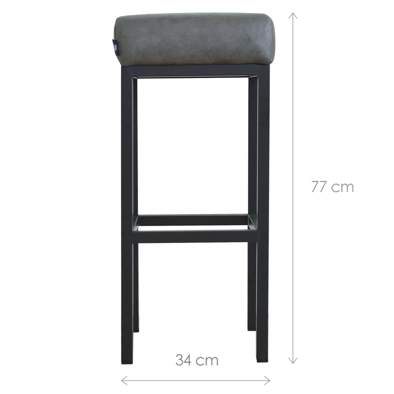 Damiware Barkruk Lederlook Kunstleer Bruce – Stone 75 CM