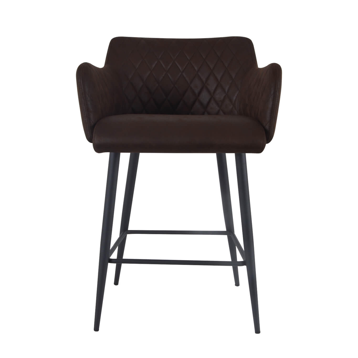 Damiware Barkruk Lederlook Kunstleer Metaal 65 Cm Rose – Burgundy