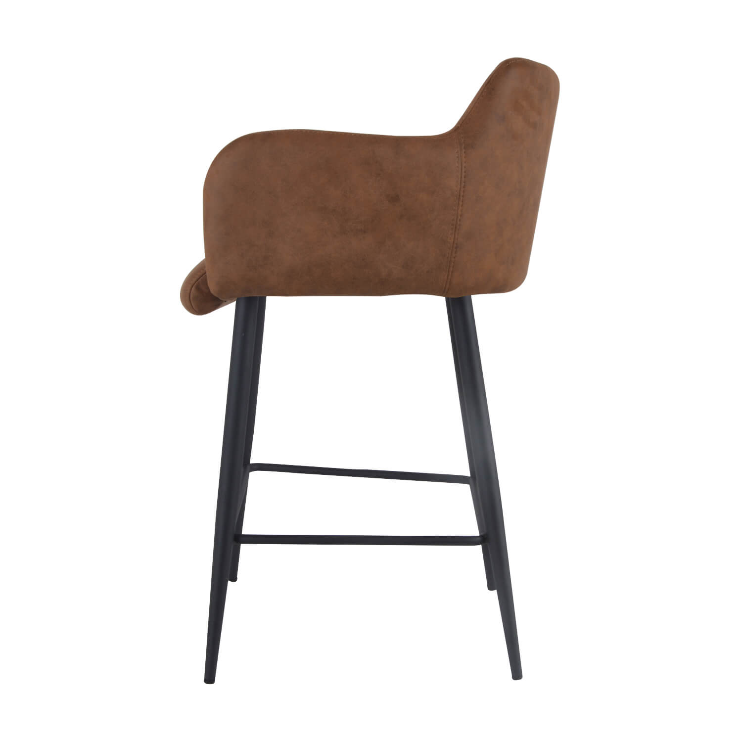 Damiware Barkruk Lederlook Kunstleer Metaal 75 Cm Rose – Cognac