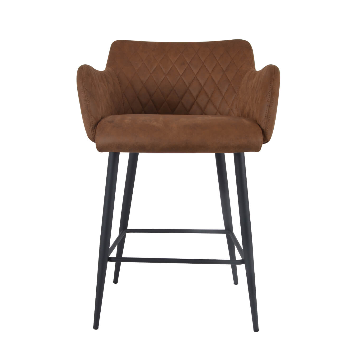 Damiware Barkruk Lederlook Kunstleer Metaal 75 Cm Rose – Cognac