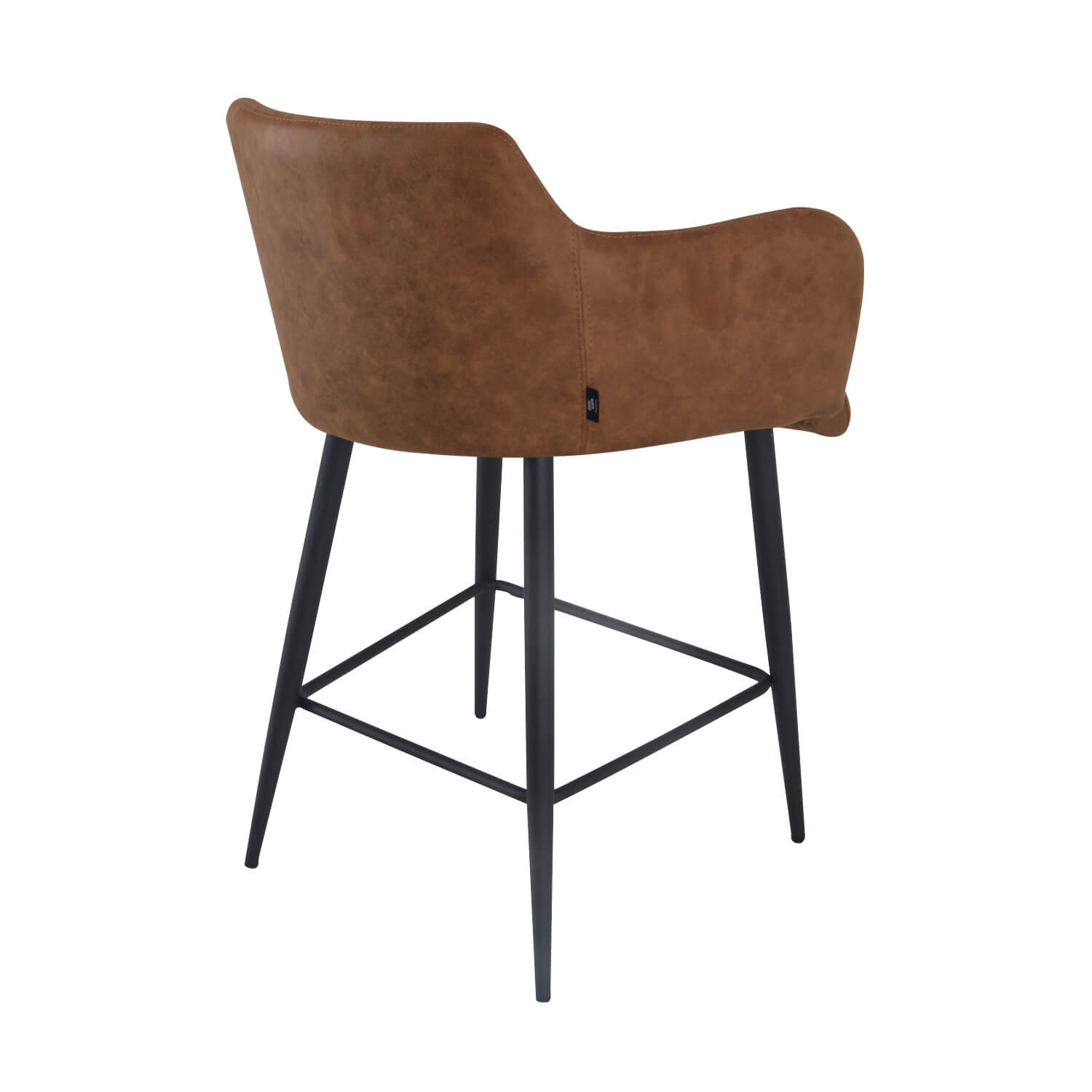 Damiware Barkruk Lederlook Kunstleer Metaal 75 Cm Rose – Cognac