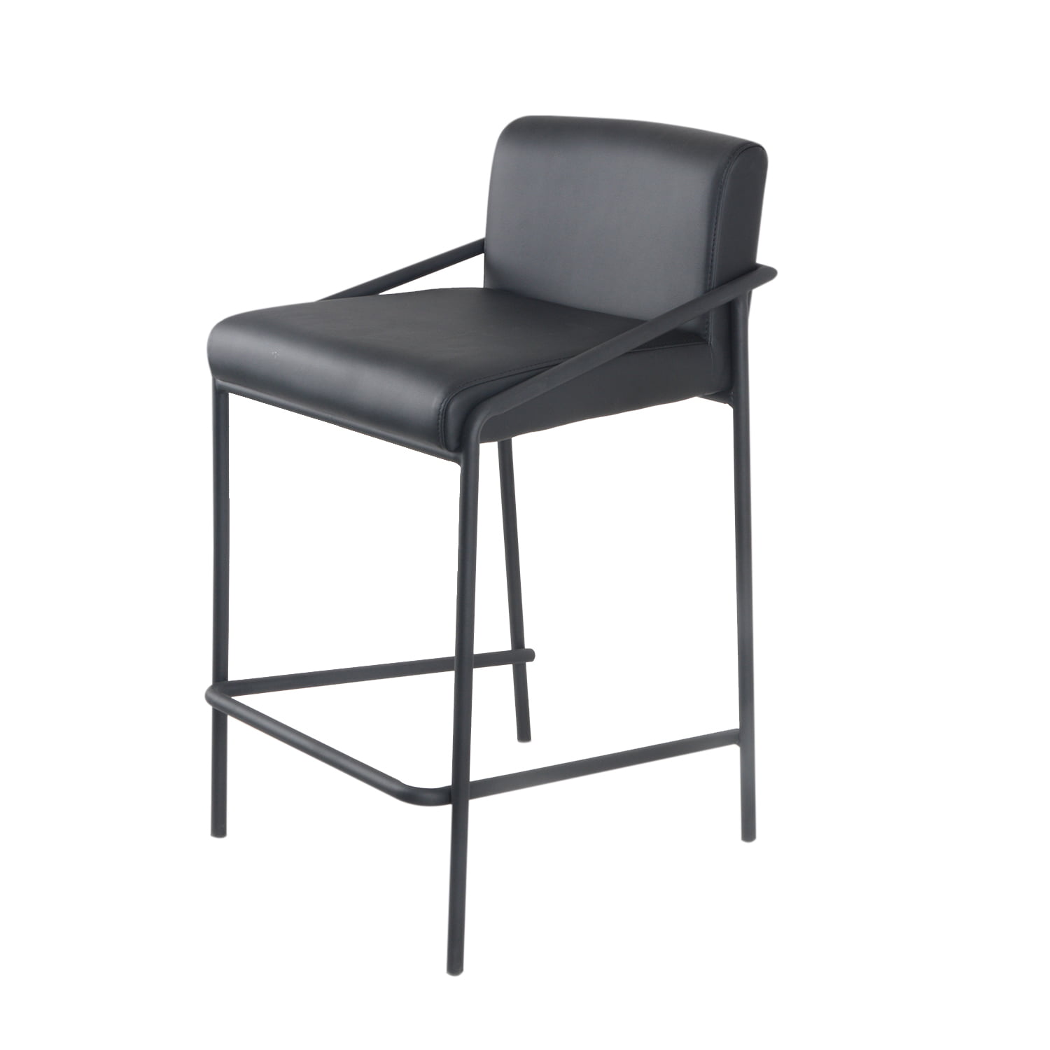 damiware Barkruk metaal 65 cm Lederlook LEV – Vegan Leer Zwart damiware Barkruk metaal 65 cm Lederlook LEV – Vegan Leer Zwart