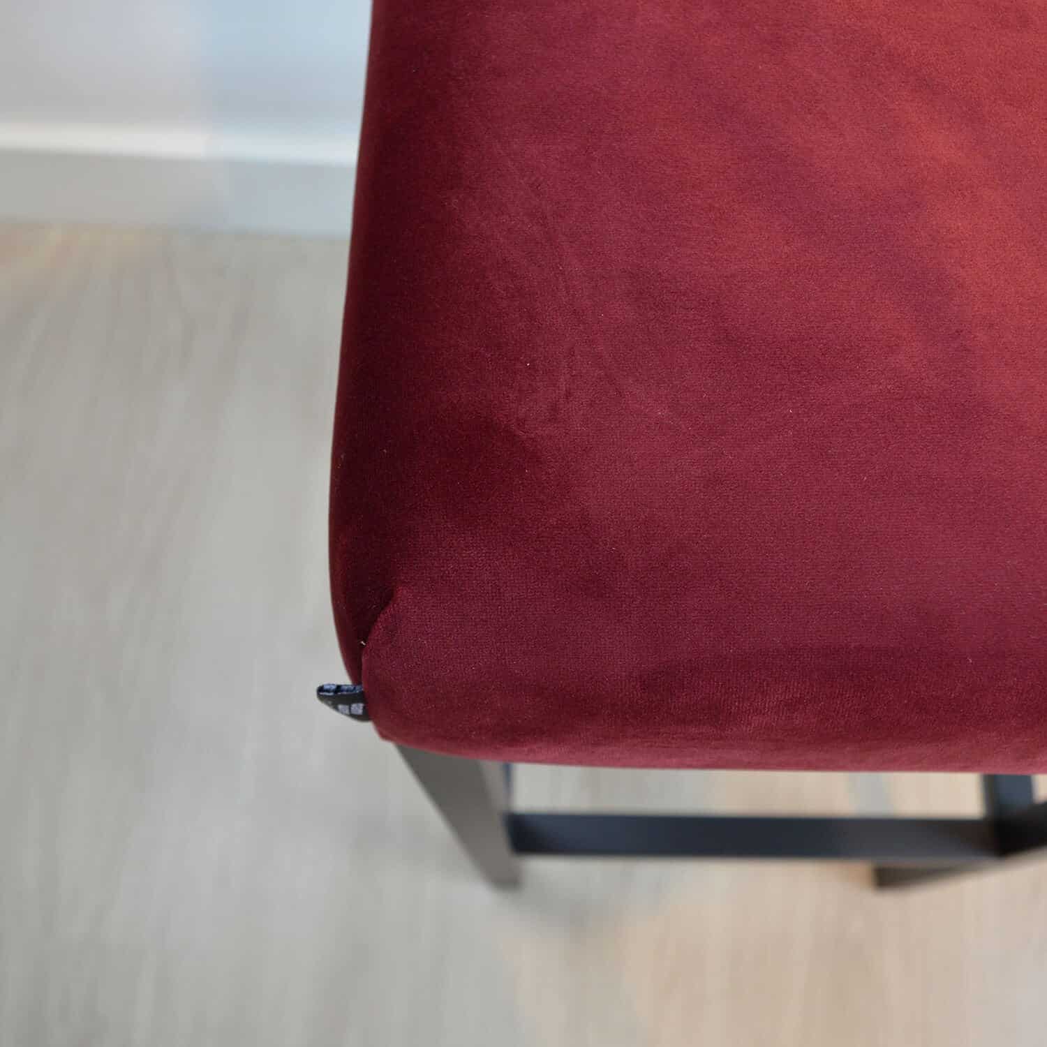 Damiware Barkruk Velvet Fluweel En Bouclé Bruce – Velvet Bordeauxrood 75 CM