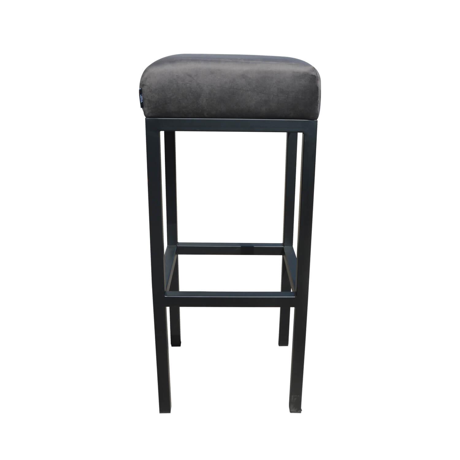 Damiware Barkruk Velvet Fluweel En Bouclé Bruce – Velvet Grijs 75 CM