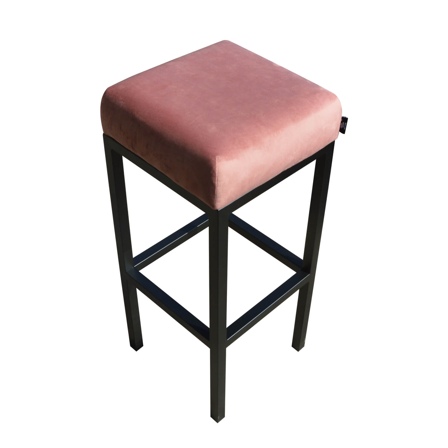 Damiware Barkruk Velvet Fluweel En Bouclé Bruce – Velvet Roze 75 CM