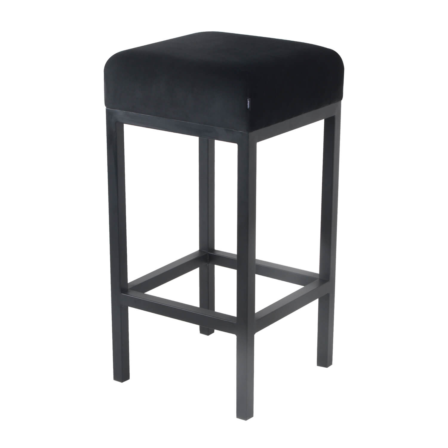 damiware Barkruk velvet fluweel en Bouclé Bruce – Velvet Zwart 65 CM