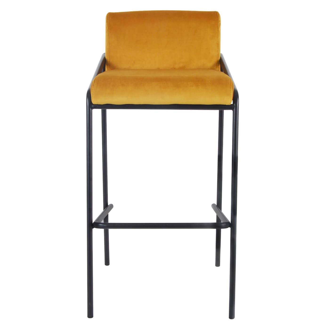 Damiware Barkruk Velvet Fluweel En Bouclé Metaal 65 Cm LEV – Velvet Okergeel