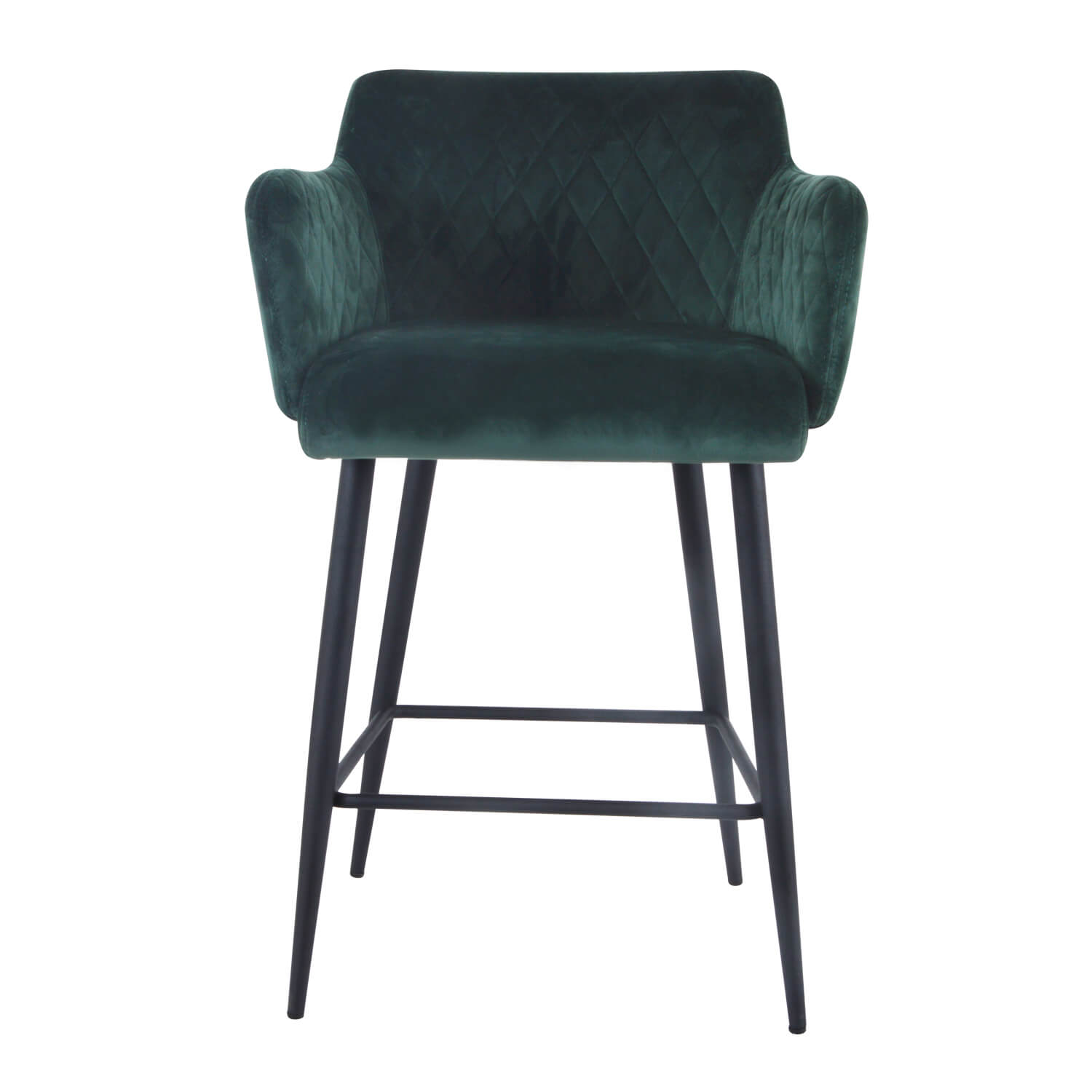 Damiware Barkruk Velvet Fluweel En Bouclé Metaal 65 Cm Rose – Velvet Donkergroen