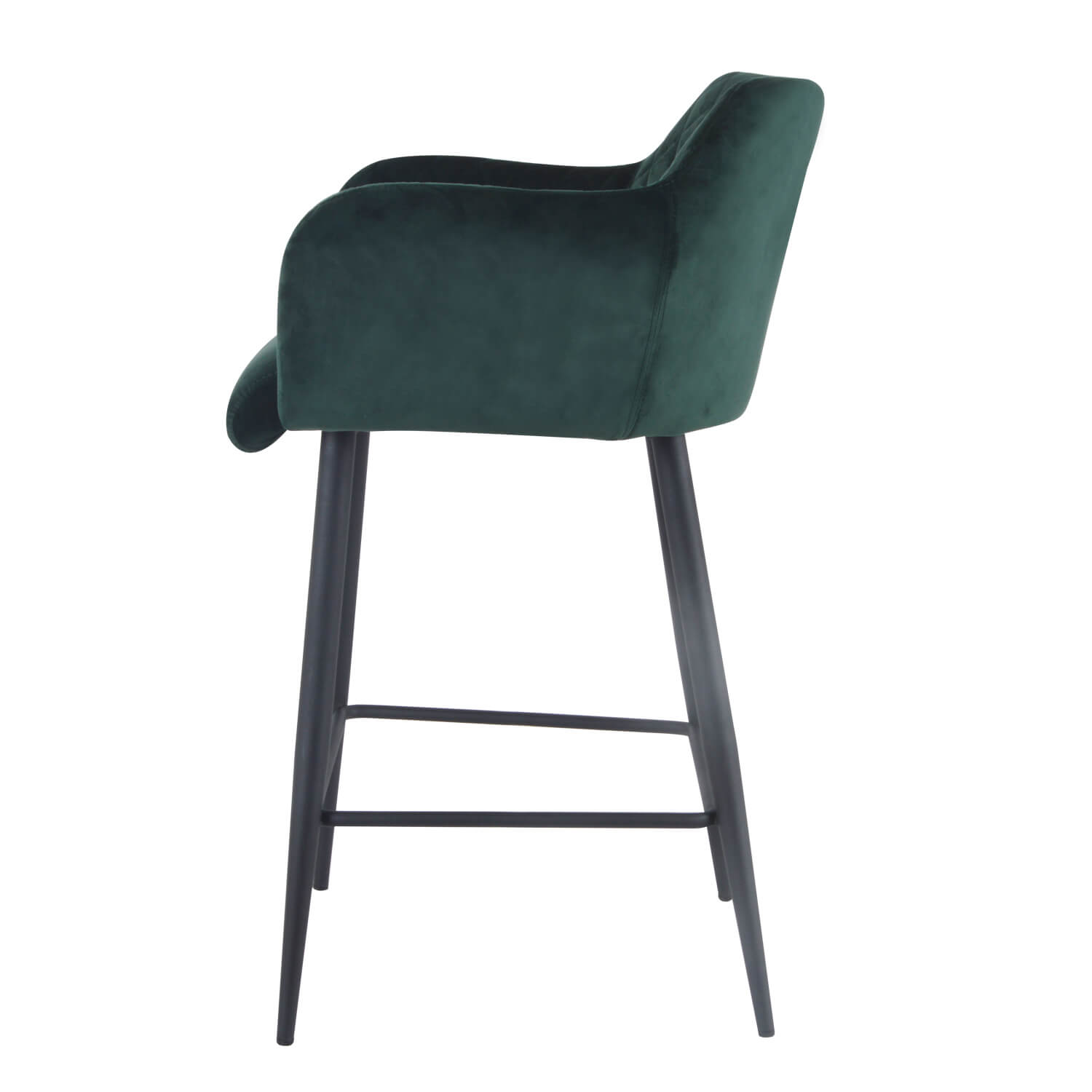 Damiware Barkruk Velvet Fluweel En Bouclé Metaal 65 Cm Rose – Velvet Donkergroen